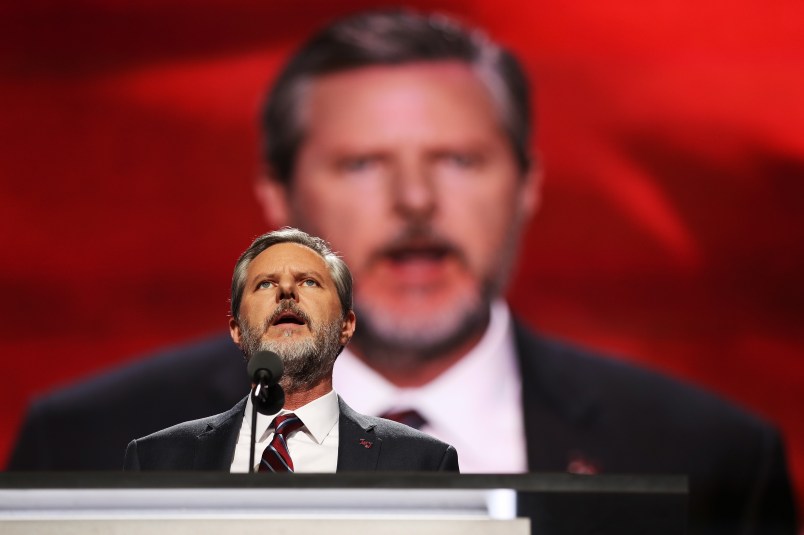 CLEVELAND, OH - JULY 21:  on the fourth day of the Republican National Convention on July 21, 2016 at the Quicken Loans Arena in Cleveland, Ohio. Republican presidential candidate Donald Trump received the number of votes needed to secure the party's nomination. An estimated 50,000 people are expected in Cleveland, including hundreds of protesters and members of the media. The four-day Republican National Convention kicked off on July 18. (Photo by John Moore/Getty Images)