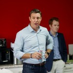 SANTEE, CA - NOVEMBER 06: Duncan Hunter(R-CA) speaks to campaign staffers during a visit to one of his headquarters in Santee, CA on November 6, 2018 in Santee, California. (Photo by Sandy Huffaker/Getty Images)