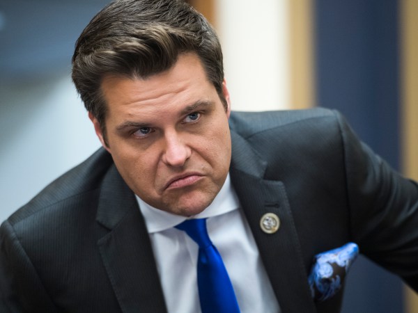 UNITED STATES - MAY 8: Rep. Matt Gaetz, R-Fla., is seen during a House Judiciary Committee markup in Rayburn Building on Wednesday, May 8, 2019, to vote on whether to hold Attorney General William Barr in contempt of Congress for refusing to turn over the unredacted Mueller report to the committee. (Photo By Tom Williams/CQ Roll Call)