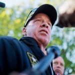 UNITED STATES - SEPTEMBER 16: John Feal, a demolition supervisor, attends a rally on the East Front of the Capitol with members of the FDNY to urge Congress to extend healthcare benefits for first responders who suffer from cancer and other ailments as a result of their work at ground zero after the 9/11 attacks, September 16, 2015. (Photo By Tom Williams/CQ Roll Call)