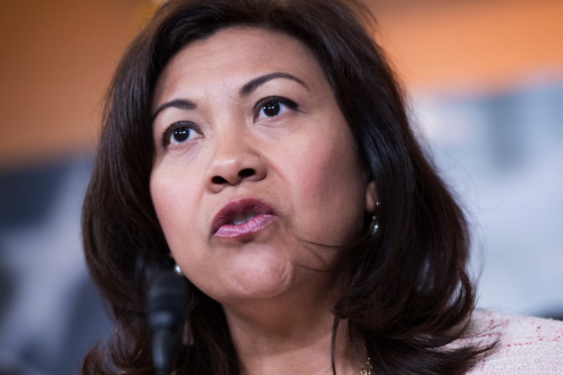 UNITED STATES - JUNE 15: Rep. Norma Torres, D-Calif., conducts a news conference in the Capitol Visitor Center on the Deferred Action for Childhood Arrivals (DACA) program, June 15, 2016. (Photo By Tom Williams/CQ Roll Call)