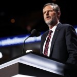 CLEVELAND, OH - JULY 21:  on the fourth day of the Republican National Convention on July 21, 2016 at the Quicken Loans Arena in Cleveland, Ohio. Republican presidential candidate Donald Trump received the number of votes needed to secure the party's nomination. An estimated 50,000 people are expected in Cleveland, including hundreds of protesters and members of the media. The four-day Republican National Convention kicked off on July 18. (Photo by Chip Somodevilla/Getty Images)