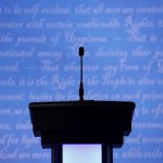 during the third U.S. presidential debate at the Thomas & Mack Center on October 19, 2016 in Las Vegas, Nevada. Tonight is the final debate ahead of Election Day on November 8.