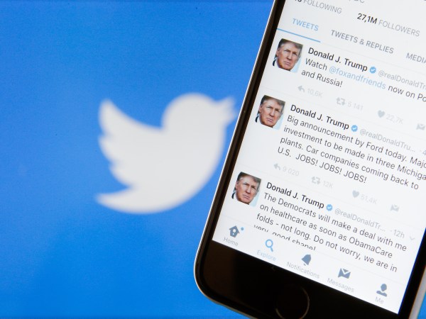 The Twitter app is seen on various digital devices on March 28, 2018. (Photo by Jaap Arriens/NurPhoto)