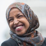 UNITED STATES - FEBRUARY 07: Rep. Ilhan Omar, D-Minn., attends a rally on the East Front of the Capitol with groups including United We Dream, calling on Congress to defund Immigration and Customs Enforcement (ICE) and U.S. Customs and Border Protection (CBP) on Thursday, February 7, 2019. (Photo By Tom Williams/CQ Roll Call)