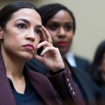 UNITED STATES - FEBRUARY 27: From left, Reps. Alexandria Ocasio-Cortez, D-N.Y., and Ayanna Pressley, D-Mass., and Rashida Tlaib, D-Mich., are seen during a House Oversight and Reform Committee hearing in Rayburn Building featuring testimony by Michael Cohen, former attorney for President Donald Trump, on Russian interference in the 2016 election on Wednesday, February 27, 2019. (Photo By Tom Williams/CQ Roll Call)