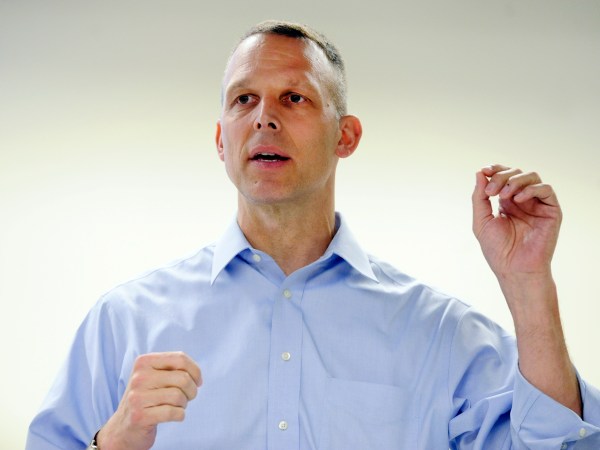 UNITED STATES - AUGUST 07: Rep. Scott Perry, R-Pa., of PA-04 district, delivers an address to constituents during a town hall meeting at the Hamilton Health Center in Harrisburg, Pa. (Photo By Tom Williams/CQ Roll Call)