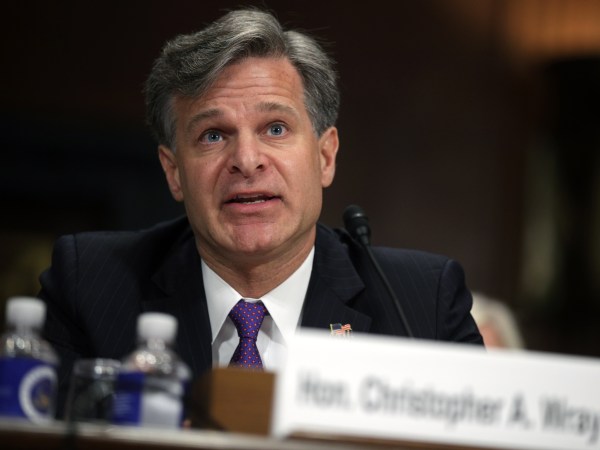FBI director nominee Christopher Wray testifies during his confirmation hearing before the Senate Judiciary Committee July 12, 2017 on Capitol Hill in Washington, DC. If confirmed, Wray will fill the position that has been left behind by former director James Comey who was fired by President Donald Trump about two months ago.