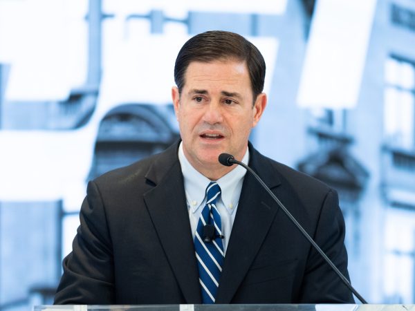 WASHINGTON, DC, UNITED STATES - 2018/06/07: Governor Doug Ducey (R-AZ) discussing the opioid crisis and foster care families and policies to protect children and treat parents at the American Enterprise Institute  in Washington. (Photo by Michael Brochstein/SOPA Images/LightRocket via Getty Images)