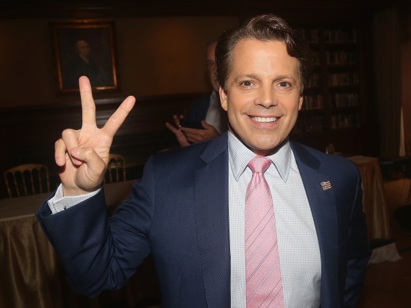 NEW YORK, NY - AUGUST 22:  Anthony Scaramucci poses at "The 1st Annual Trump Family Special" Off-Broadway Press Conference at The Princeton Club of New York on August 22, 2018 in New York City.  (Photo by Bruce Glikas/Bruce Glikas/Getty Images) *** Local Caption *** Anthony Scaramucci