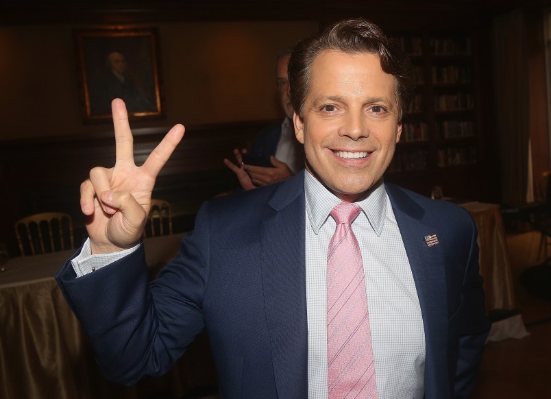 NEW YORK, NY - AUGUST 22:  Anthony Scaramucci poses at "The 1st Annual Trump Family Special" Off-Broadway Press Conference at The Princeton Club of New York on August 22, 2018 in New York City.  (Photo by Bruce Glikas/Bruce Glikas/Getty Images) *** Local Caption *** Anthony Scaramucci