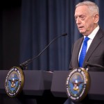 WASHINGTON, DC - AUGUST 28: U.S. Secretary of Defense James Mattis speaks during a press briefing at the Pentagon August 28, 2018 in Arlington, VA. (Photo by Zach Gibson/Getty Images)