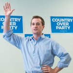 UNITED STATES - AUGUST 10: Dan McCready, Democratic candidate for North Carolina's 9th District, talks with voters at his campaign office during his education tour in Elizabethtown, N.C., on Saturday, August 10, 2019. (Photo By Tom Williams/CQ Roll Call)