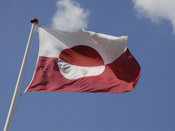 COPENHAGEN /DENMARK- Greenland's national flag          13 Auguest  2014  (Photo by Francis  Dean/Deanpictures)
