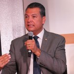 BEVERLY HILLS, CA - JULY 25:  California Secretary of State Alex Padilla speaks during a press conference to discuss voting rights and voter registration hosted by Pepe Aguilar and Voto Latino at Gibson Brand Showroom on July 25, 2018 in Beverly Hills, California.  (Photo by JC Olivera/Getty Images)