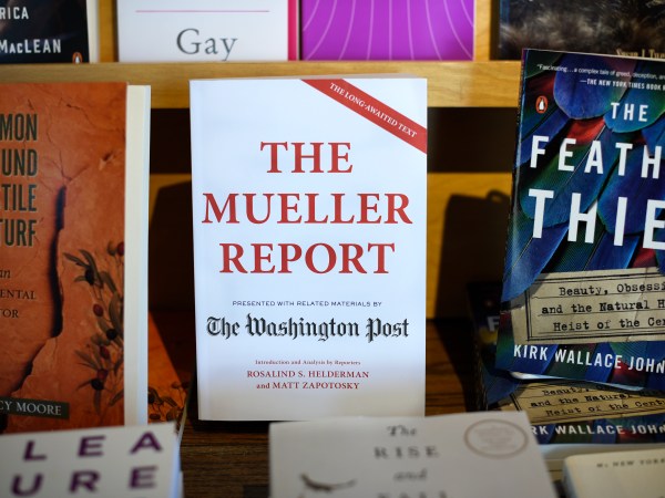SANTA FE, NEW MEXICO - MAY 2, 2019: A book containing the Mueller Report and related materials presented by The Washington Post is among books for sale in a Santa Fe, New Mexico, bookstore. (Photo by Robert Alexander/Getty Images)