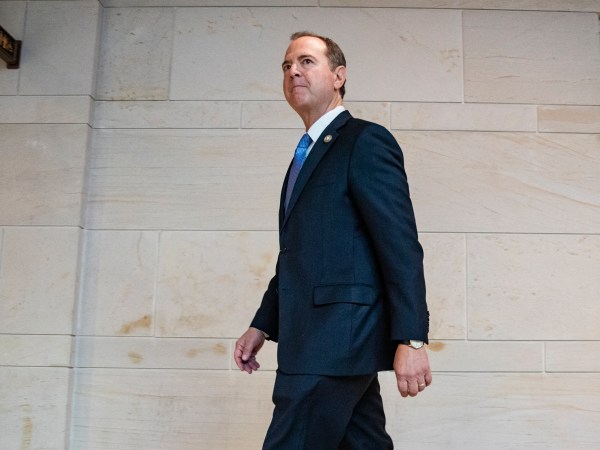 WASHINGTON, DC - SEPTEMBER 19: Permanent Select Committee on Intelligence Chairman Adam Schiff (D-CA) arrives at the Capitol before the committee meeting with Acting Director of National Intelligence Joseph Maguire on September 19, 2019 in Washington, DC. Acting Director Maguire is set to meet with members of the House Intelligence Committee over a recent whistleblower complaint against President Donald Trump by an intel analyst. (Photo by Samuel Corum/Getty Images) *** Local Caption *** Adam Schiff
