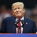 Republican presidential candidate Donald Trump during a campaign rally at the American Airlines Center on September 14, 2015 in Dallas, Texas. More than 20,000 tickets have been distributed for the event.