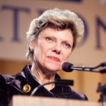 WASHINGTON - FEBRUARY 10: Journalist Cokie Roberts appears at the National Press Foundation's 26th annual awards dinner on February 10, 2009 in Washington, DC. Charles Gibson of ABC News won this year's Sol Taishoff Award for Excellence in Broadcast Journalism. (Photo by Brendan Hoffman/Getty Images) *** Local Caption *** Cokie Roberts