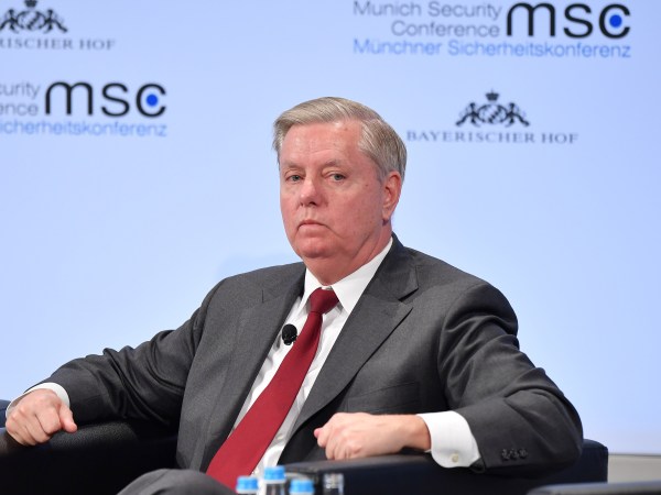 MUNICH, GERMANY - FEBRUARY 16: Senator Lindsey Graham (R-SC), participates in a panel talk at at the 2018 Munich Security Conference on February 16, 2018 in Munich, Germany. The annual conference, which brings together political and defense leaders from across the globe, is taking place under heightened tensions between the USA, together with its western allies, and Russia. (Photo by Sebastian Widmann/Getty Images)
