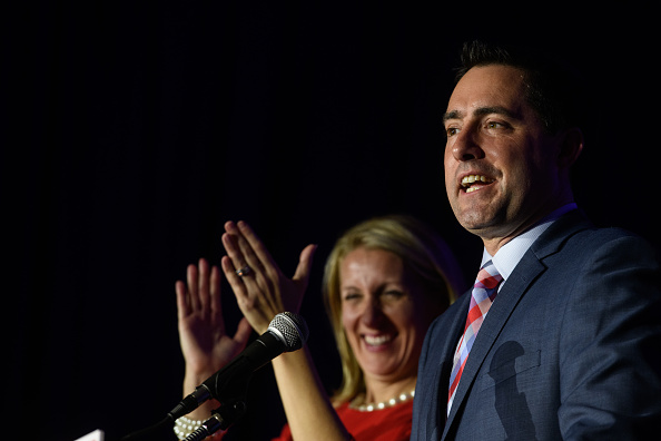 COLUMBUS, OH - NOVEMBER 06: Republican candidate Frank LaRose gives his victory speech after winning Ohio Secretary of State on November 6, 2018 at the Ohio Republican Party's election night party at the Sheraton Capitol Square in Columbus, Ohio. (Photo by Justin Merriman/Getty Images)