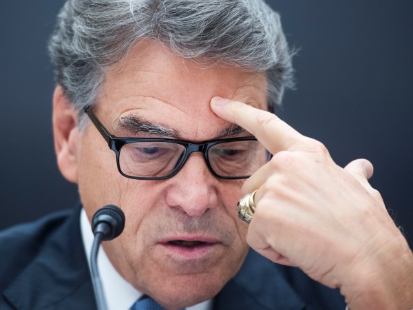 UNITED STATES - JUNE 25: Energy Secretary Rick Perry testifies during a House Science, Space and Technology Committee hearing in Rayburn Building titled "Oversight of the Department of Energy's Research and Development Enterprise," on Tuesday, June 25, 2019. (Photo By Tom Williams/CQ Roll Call)