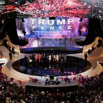 CLEVELAND, OH - JULY 21:  on the fourth day of the Republican National Convention on July 21, 2016 at the Quicken Loans Arena in Cleveland, Ohio. Republican presidential candidate Donald Trump received the number of votes needed to secure the party's nomination. An estimated 50,000 people are expected in Cleveland, including hundreds of protesters and members of the media. The four-day Republican National Convention kicked off on July 18. (Photo by Remote 3 Chip Somodevilla/Getty Images)