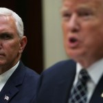 WASHINGTON, DC - JULY 18:  U.S. President Donald Trump (R) speaks to members of the media as Vice President Mike Pence listens (L) during a lunch with service members at the Roosevelt Room of the White House July 18, 2017 in Washington, DC. President Trump took questions from the press and discussed on health care.  (Photo by Alex Wong/Getty Images)