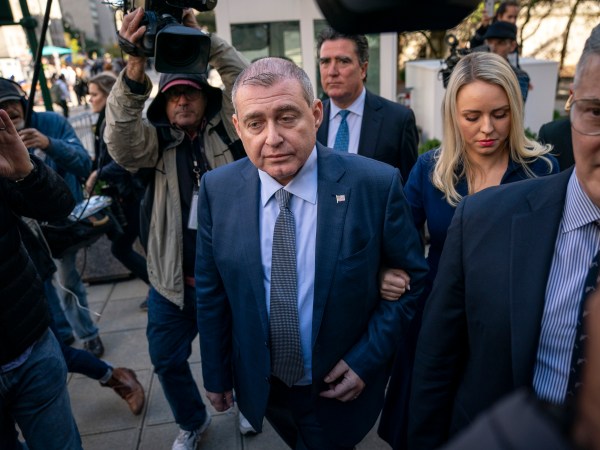 NEW YORK, NY - OCTOBER 23: Lev Parnas arrives at federal court for an arraignment hearing on October 23, 2019 in New York City. Lev Parnas and Igor Fruman, along with Andrey Kukushkin and David Correia, are associates of Rudy Giuliani who have been arrested for allegedly conspiring to circumvent federal campaign finance laws in schemes to funnel foreign money to U.S. candidates running for office at the federal and state levels. (Photo by Drew Angerer/Getty Images)