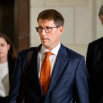 WASHINGTON, DC - OCTOBER 30: Christopher Anderson, career Foreign Service officer and former advisor to Kurt Volker, the US special envoy to Ukraine, arrives at the Sensitive Compartmented Information Facility (SCIF) for his deposition in the continued House impeach inquiry of President Donald Trump at the U.S. Capitol on October 30, 2019 in Washington, DC. State Department special adviser for Ukraine Catherine Croft and State Department official Christopher Anderson are expected to appear for closed-door depositions as part of the impeachment inquiry and the latest in a line of career diplomats who have complied with a House subpoena. (Photo by Samuel Corum/Getty Images)