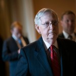 WASHINGTON, DC - NOVEMBER 5: Senate Majority Leader Mitch McConnell (R-KY) walks to his office following the weekly Republican policy luncheon at the U.S. Capitol on November 5, 2019 in Washington, DC. McConnell (R-KY) said he predicts that  the Senate would acquit President Trump of any articles of impeachment passed by the House. (Photo by Drew Angerer/Getty Images)