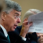 UNITED STATES - NOVEMBER 13: William Taylor, the senior U.S. diplomat in Ukraine, holds up a copy of the the transcript of a phone call between President Donald Trump and Ukrainian President Volodymyr Zelenskiy as he testifies before the House Intelligence Committee hearing on the impeachment inquiry of President Trump in Longworth Building on Wednesday Nov. 13, 2019. (Photo by Caroline Brehman/CQ Roll Call)