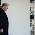 WASHINGTON, DC - NOVEMBER 26: U.S. President Donald Trump arrives to give the National Thanksgiving Turkey Butter a presidential ‘pardon’ during the traditional event in the Rose Garden of the White House November 26, 2019 in Washington, DC. The turkey pardon was made official in 1989 under former President George H.W. Bush, who was continuing an informal tradition started by President Harry Truman in 1947. Following the presidential pardon, the 47-pound turkey which was raised by farmer Wellie Jackson of Clinton, North Carolina, will reside at his new home, 'Gobbler's Rest,' at Virginia Tech. (Photo by Drew Angerer/Getty Images)