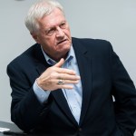 UNITED STATES - SEPTEMBER 20: Rep. Collin Peterson, D-Minn., takes a tour of Simply Shrimp, which raises Pacific white shrimp in Blomkest, Minn., on September 20, 2018. (Photo By Tom Williams/CQ Roll Call)