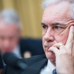 UNITED STATES - APRIL 3: Rep. Tom McClintock, R-Calif., is seen during a House Judiciary Committee markup in Rayburn Building on a resolution to authorize the issuance of subpoenas to obtain the full Robert Mueller report on Wednesday, April 3, 2019. (Photo By Tom Williams/CQ Roll Call)