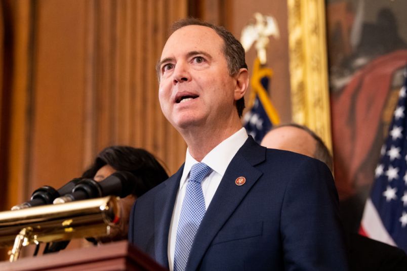 WASHINGTON, DC, UNITED STATES, DECEMBER 10, 2019:U.S. Representative, Adam Schiff (D-CA) speaking at a press conference where Democrats announced the next steps in the impeachment inquiry.