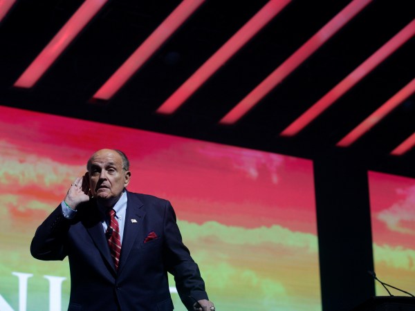 PALM BEACH, FL - DECEMBER 19: Trump Attorney Rudy Giuliani Addresses the crowd at the Turning Point USA Student Action Summit on December 19, 2019 in Palm Beach, Florida. Conservative high school students gathered for a 4-day invite-only conference hosted by Turning Point USA to hear from conservative leaders and activists from across the U.S.(Photo by Saul Martinez/Getty Images)