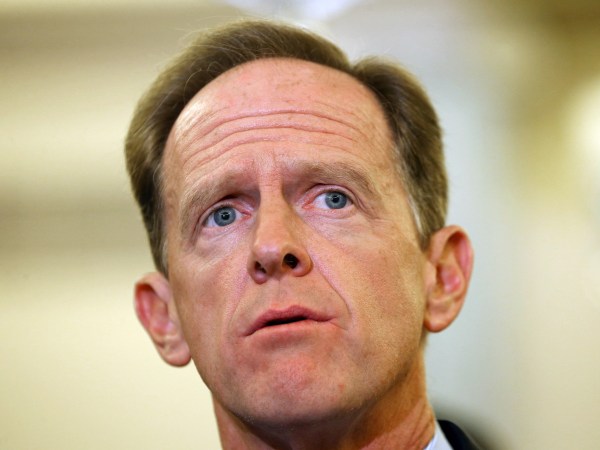 WASHINGTON, DC - SEPTEMBER 09: Sen. Pat Toomey (R-PA) speaks about protecting students from sexual preditors during a news conference on Capitol Hill, September 9, 2014 in Washington, DC. Sen Toomey and other members of Congress called on the U.S. Senate to pass H.R.2083, the Protecting Students from Sexual and Violent Predators Act of 2013.  (Photo by Mark Wilson/Getty Images)