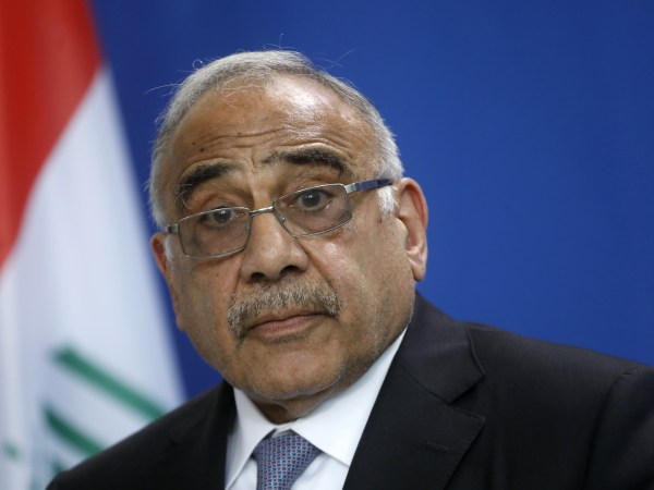 BERLIN, GERMANY - APRIL 30: Iraqi Prime Minister Adil Abdul-Mahdi addresses the media during a press conference at the Chancellery on April 30, 2019 in Berlin, Germany. This is Andul-Mahdi's first official visit to Germany since he became prime minister in 2018. (Photo by Michele Tantussi/Getty Images)
