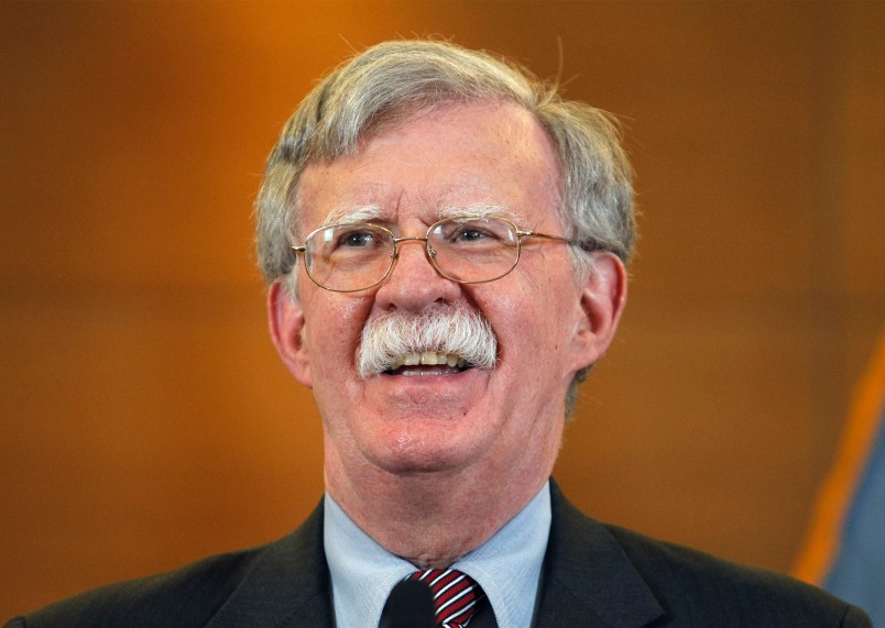 KIEV, UKRAINE - 2019/08/28: US National Security Adviser John Bolton speaks during a media conference in Kiev.John Bolton arrived to Kiev to meet with the top Ukrainian officials. (Photo by Pavlo Gonchar/SOPA Images/LightRocket via Getty Images)