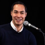 PASADENA, UNITED STATES - DECEMBER 18 2019: Democratic presidential candidate, Julian Castro, speaks at the town hall on workers solidarity and migrant justice in Pasadena, California. Castro met with his community members at the Job Center ahead of the Democratic Party Debate to be held at Loyola Marymount University.