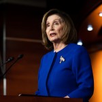 WASHINGTON, DC, UNITED STATES, JANUARY 9, 2020:U.S. Representative Nancy Pelosi (D-CA) speaks during her weekly press conference at HVC Studio A in Washington, DC.