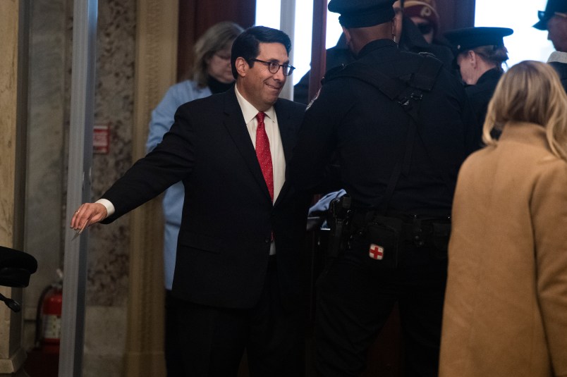 UNITED STATES - JANUARY 21: Jay Sekulow, an attorney for President Donald Trump, arrives to the Capitol for the impeachment trial of Trump on Tuesday, January 21, 2020. (Photo By Tom Williams/CQ Roll Call)