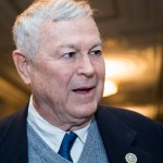 UNITED STATES - NOVEMBER 14: Rep. Dana Rohrabacher, R-Calif., leaves the House Republican leadership election in Longworth Building on November 14, 2018. (Photo By Tom Williams/CQ Roll Call)