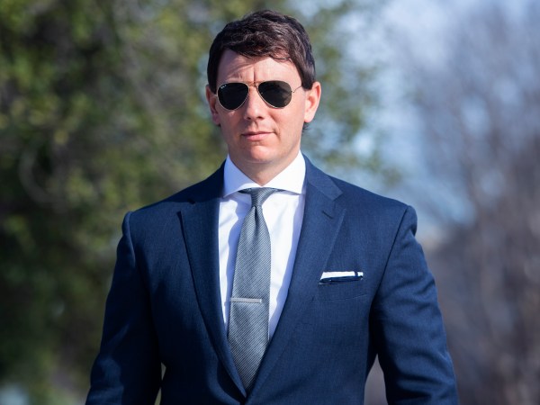 UNITED STATES - FEBRUARY 03: Hogan Gidley, White House deputy press secretary, arrives to the Capitol before the continuation of the impeachment trial of President Donald Trump on Monday, February 3, 2020. (Photo By Tom Williams/CQ Roll Call)