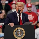 MANCHESTER, NH - FEBRUARY 10: U.S. President Donald Trump speaks during a "Keep America Great" rally at Southern New Hampshire University Arena on February 10, 2020 in Manchester, New Hampshire. New Hampshire will hold its first in the national primary on Tuesday. (Photo by Drew Angerer/Getty Images)