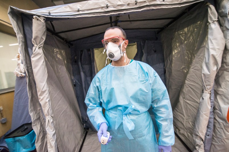 TURIN, ITALY - FEBRUARY 24: Northern Italy Locks Down To Try Prevent The Spread Of Coronavirus on February 24, 2020 in Turin, Italy. (Photo by Stefano Guidi/Getty Images)