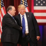 Republican presidential candidate Donald Trump speaks to veterans at Drake University on January 28, 2016 in Des Moines, Iowa. Donald Trump held his alternative event to benefit veterans after withdrawing from the televised Fox News/Google  GOP debate  which airs at the same time.