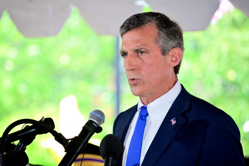 Governor of Delaware John C Carney Jr. speaks at the Delaware Memorial Day Ceremony, in New Castle, DE on May 30, 2019. (Photo by Bastiaan Slabbers/NurPhoto)