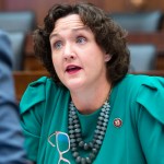 UNITED STATES - OCTOBER 22: Rep. Katie Porter, D-Calif., attends the House Financial Services Committee hearing titled “The End of Affordable Housing? A Review of the Trump Administration’s Plans to Change Housing Finance in America,” in Rayburn Building on Tuesday, October 22, 2019. (Photo By Tom Williams/CQ Roll Call),